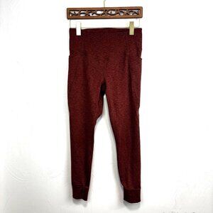 All In Motion Leggings Red Pull On Athletic Active Pants Pockets Stretch Women M